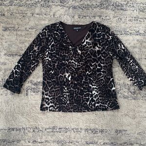 Leopard Print Work Top